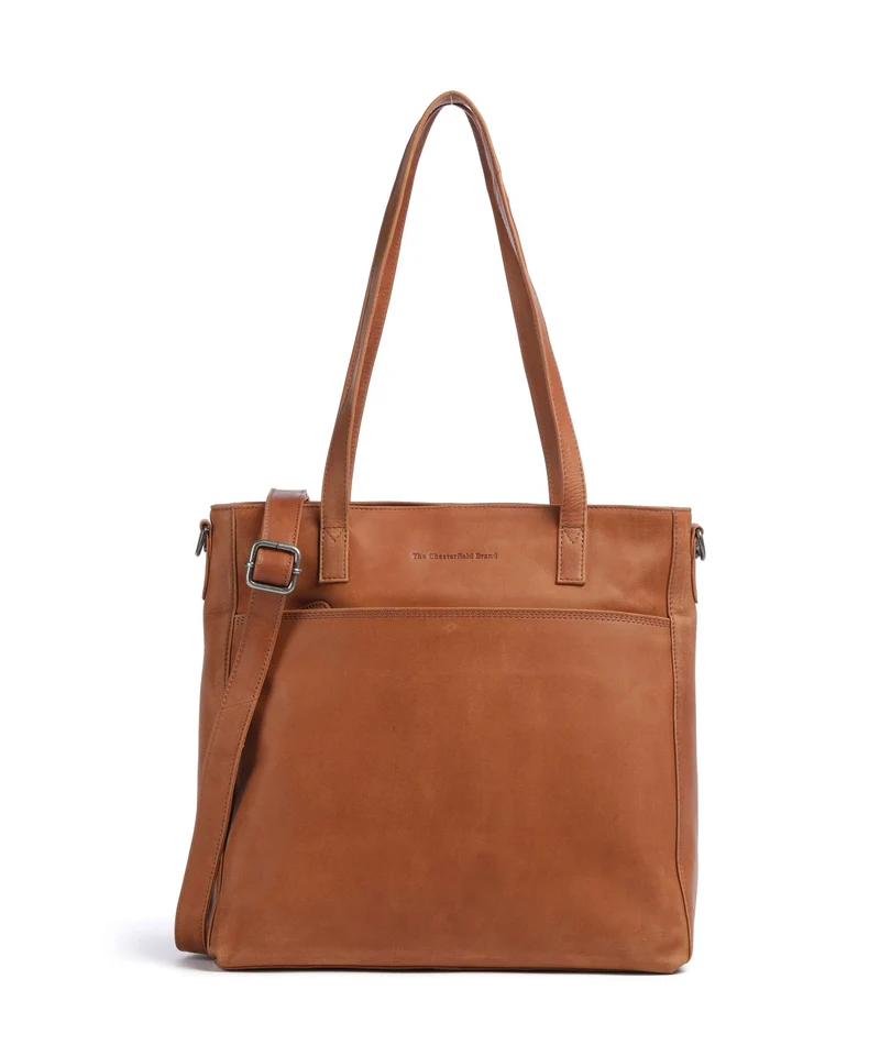 The Chesterfield Brand Wax Pull Up Cow Mosel Bolsa shopping cognac