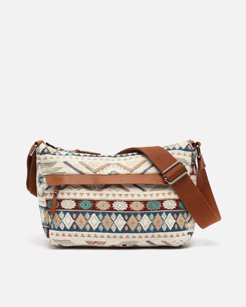 Tianis bolso bandolera con estampado jacquard