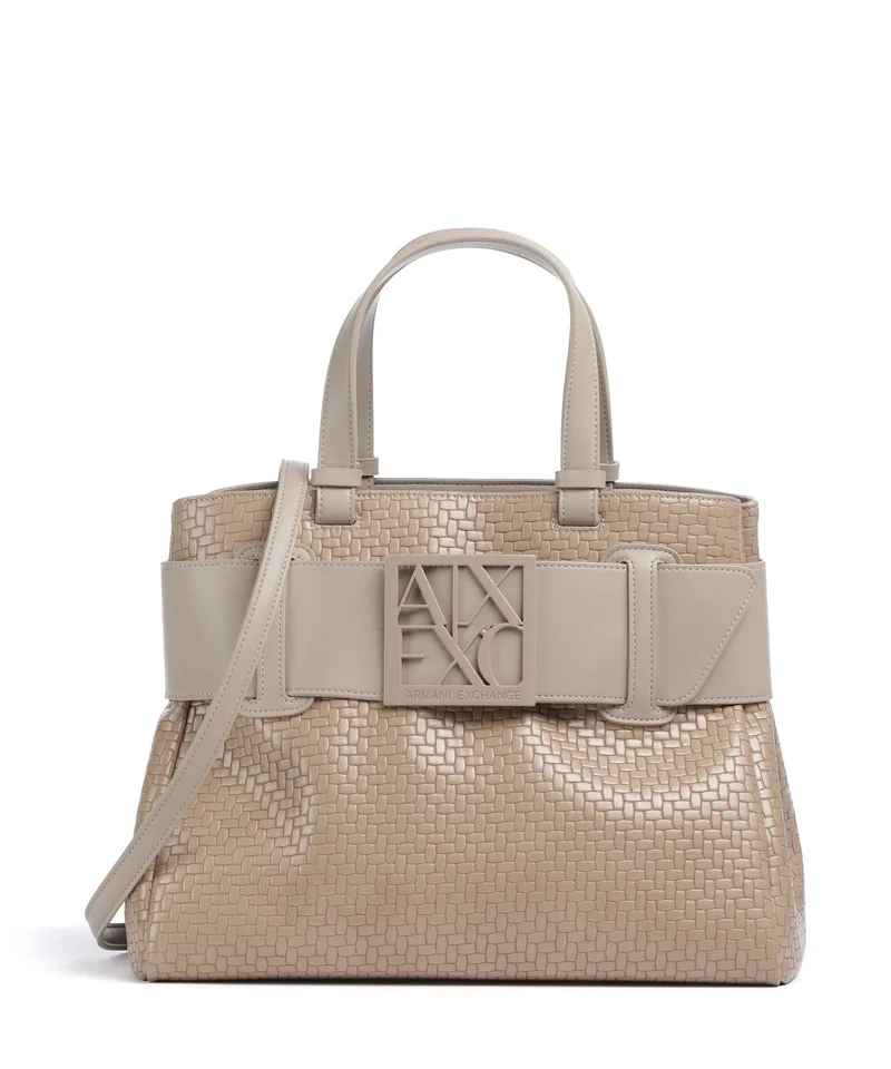 Armani Exchange Susy Soft Woven S Bolso de mano sand