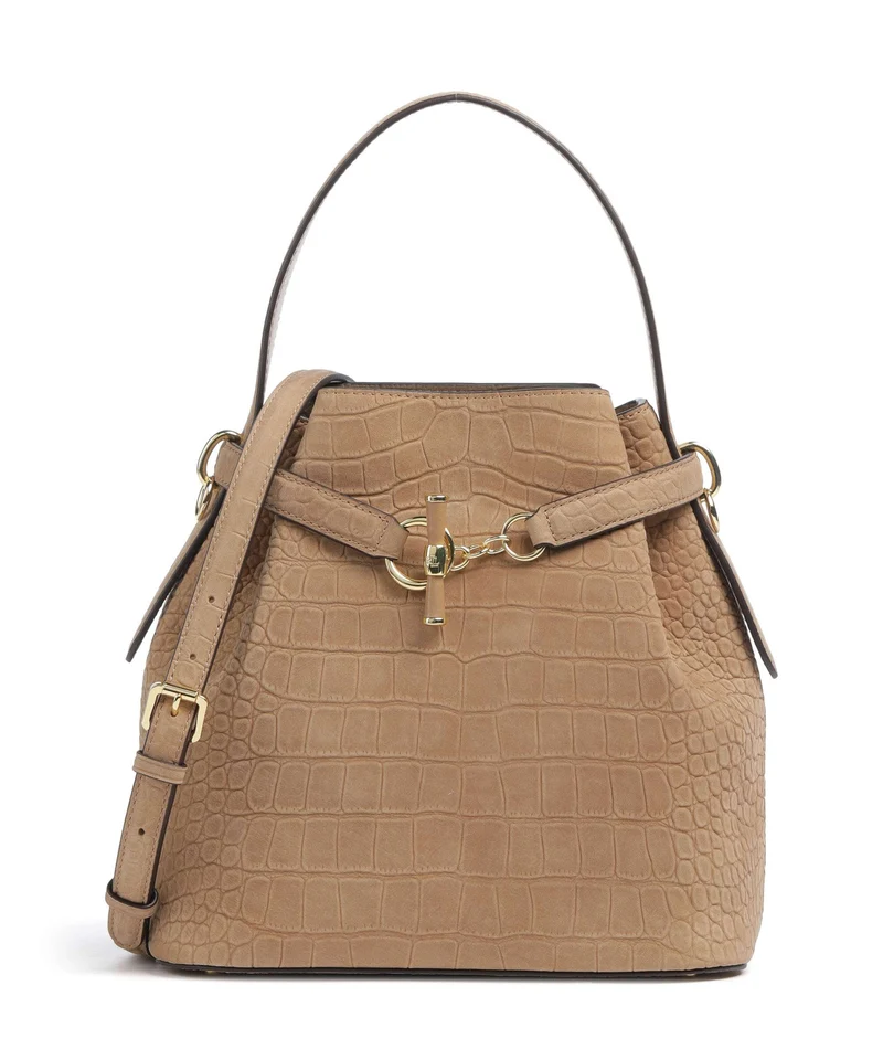 Lauren Ralph Lauren Blaike Medium Bucket bolso de mano camel
