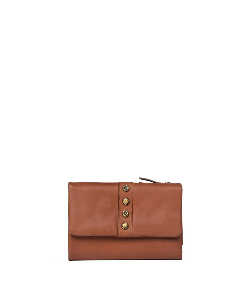Billetera doble grande de piel THB Shell