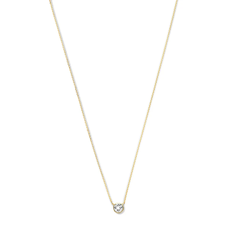 Violet Hamden Venus 925 Sterling Zilveren Gold Plated Ketting met Geboortesteen VH340010-OCT