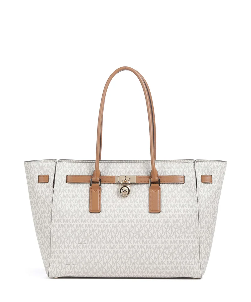 Michael Kors Hamilton Moderne Large Bolsa shopping vanilla/acorn