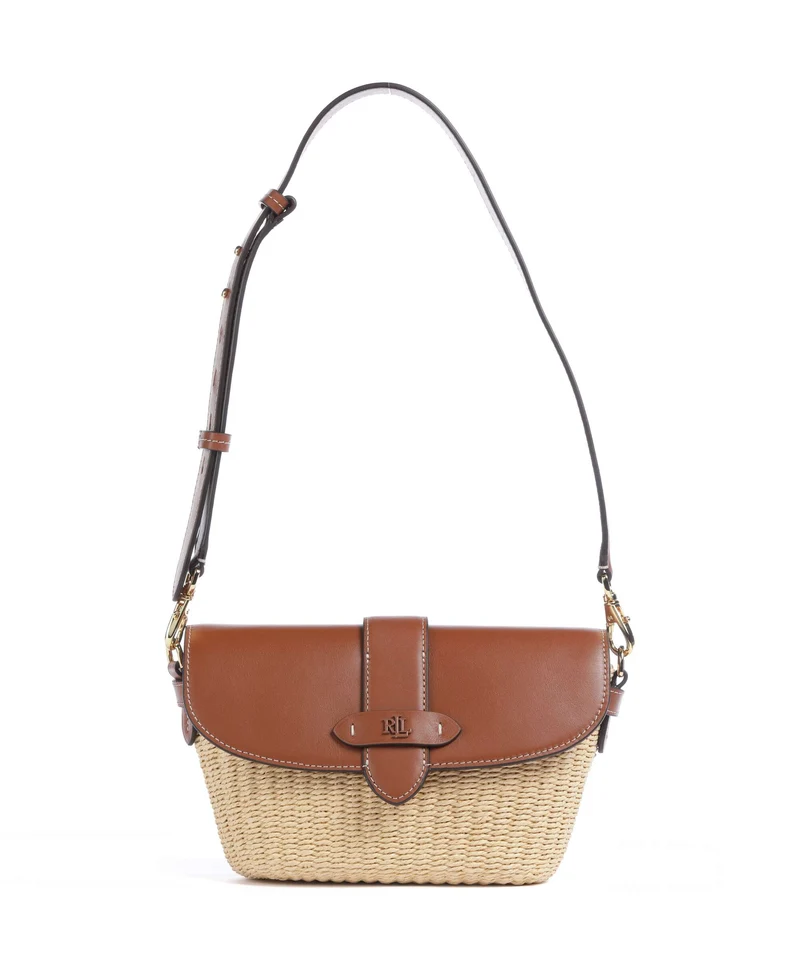 Lauren Ralph Lauren Lynden Small Bolso de hombro natural/lauren tan