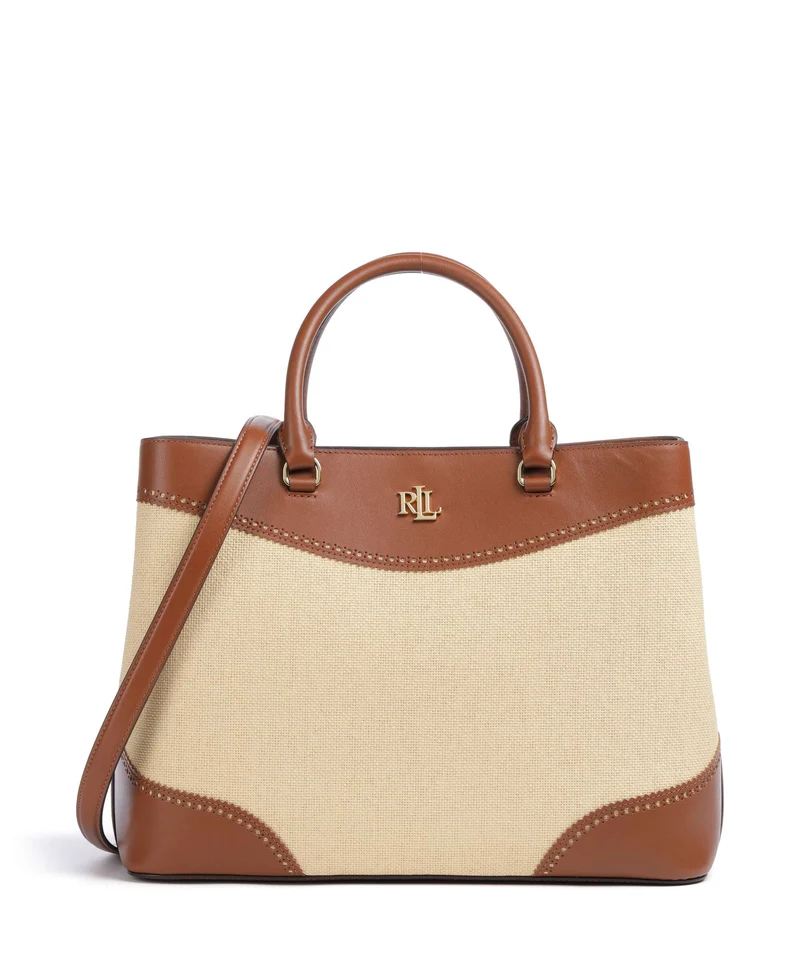 Lauren Ralph Lauren Marcy 36 Bolso de mano dark natural/lauren tan