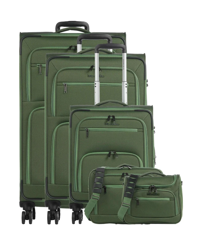 Travelite Cubis Juego de maletas (4 ruedas) green