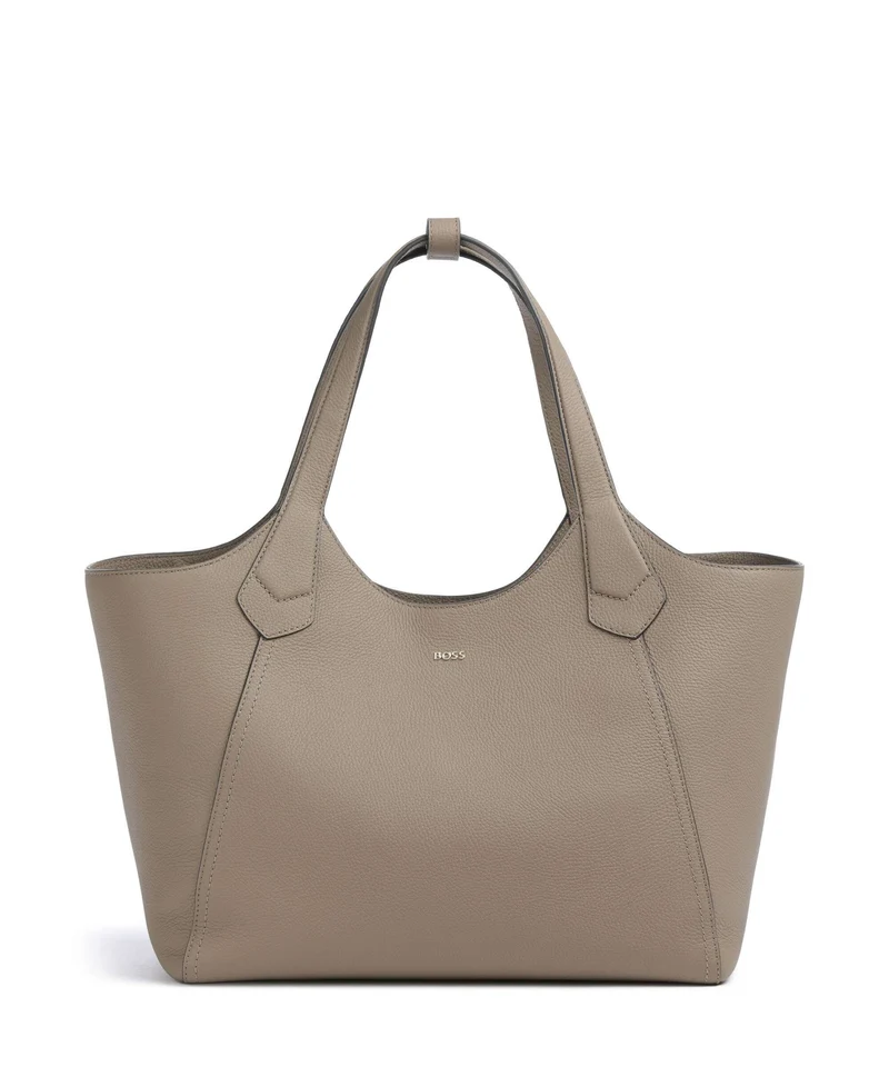 BOSS Lenah Bolsa shopping brown overflow