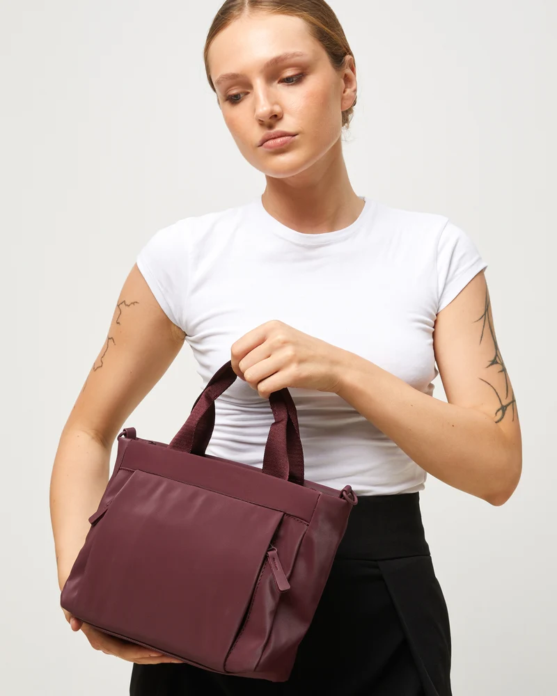 Danelin bolso tote mediano en nylon con asa bandolera extraíble