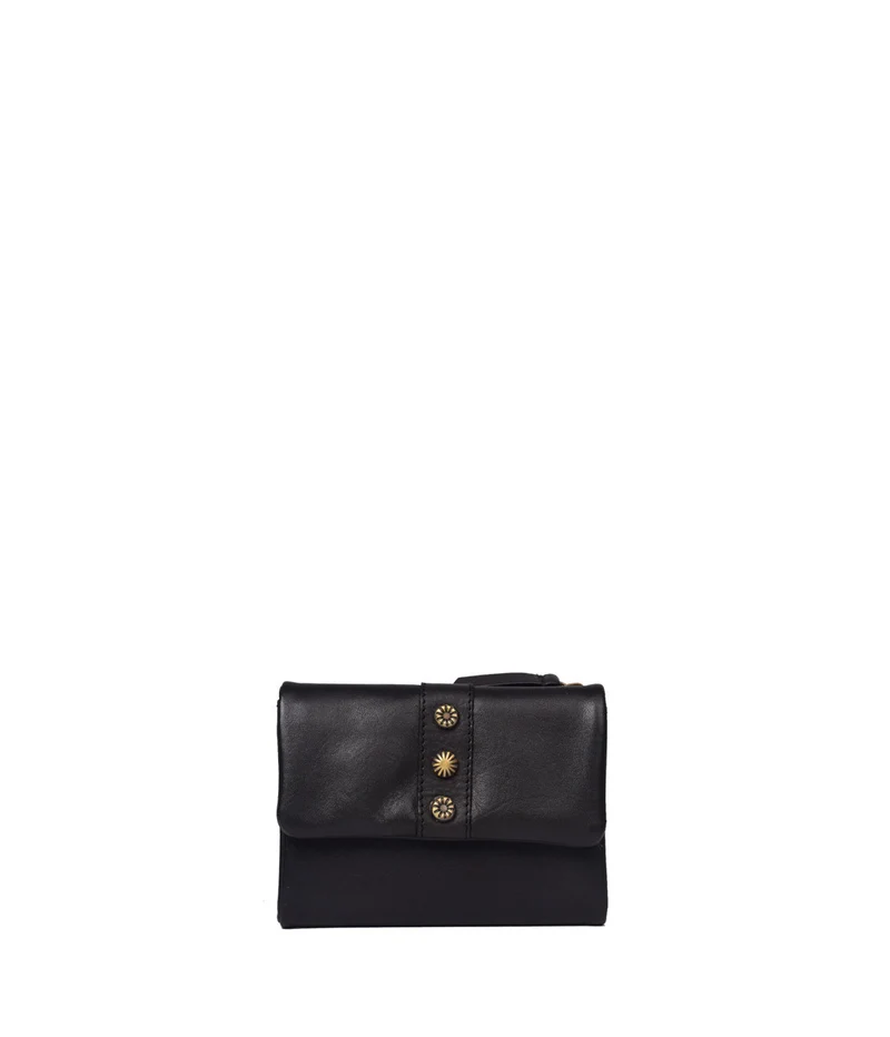 Billetera doble pequeña de piel THB Shell