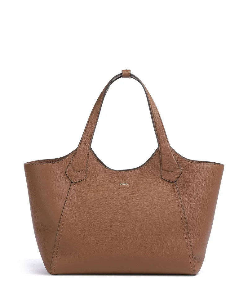 BOSS Lenah Bolsa shopping medium brown
