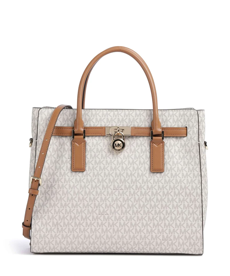 Michael Kors Hamilton Moderne Large Bolso de mano vanilla/acorn