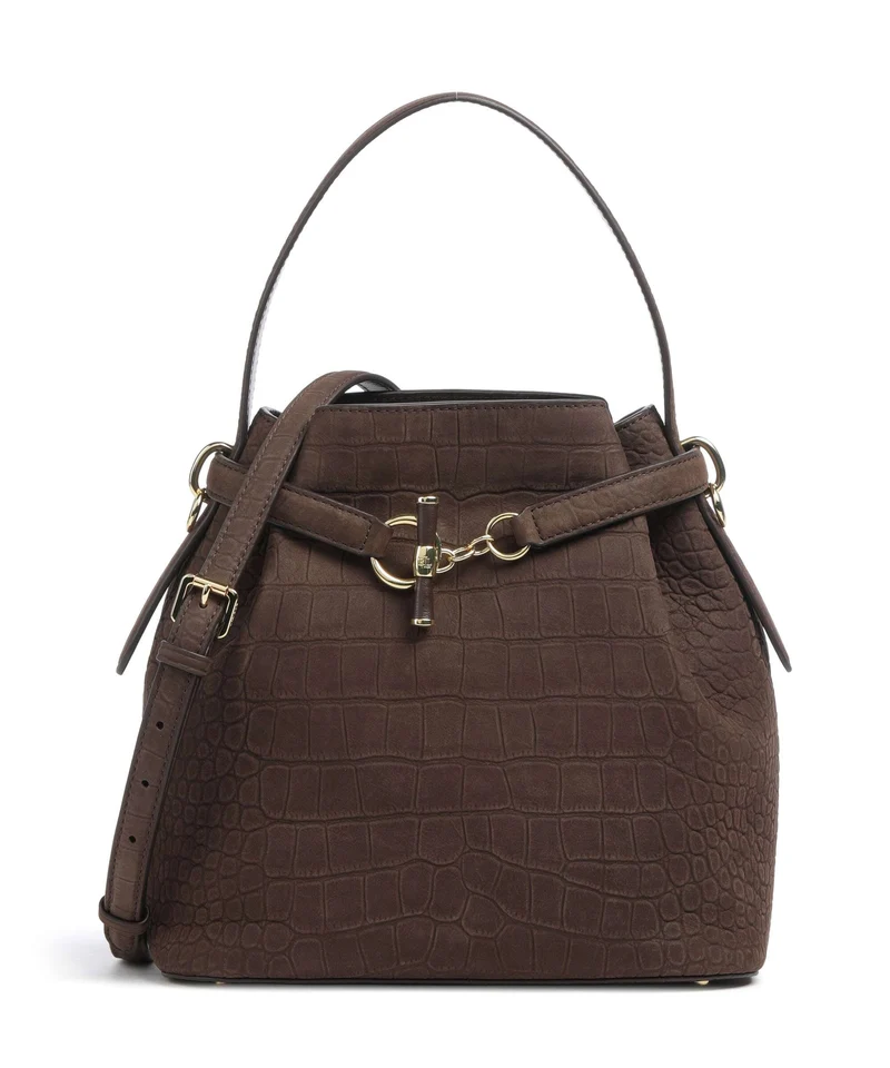 Lauren Ralph Lauren Blaike Medium Bucket bolso de mano chestnut brown