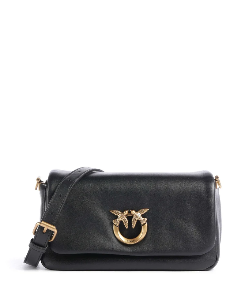 Pinko Click Soft Horizontal Mini Bandolera nero/antique gold