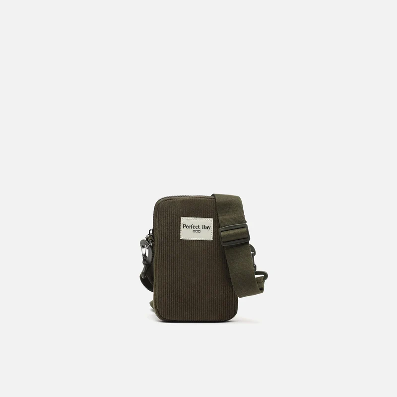 Leonci bolso bandolera mini para móvil con tejido de pana ED.