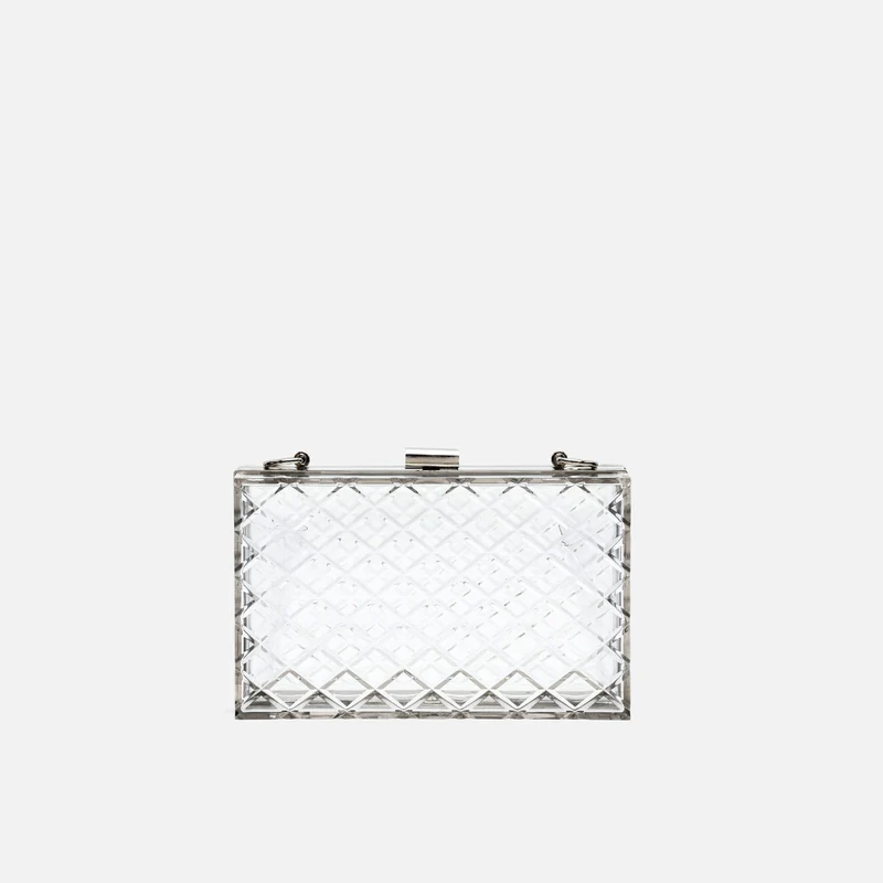 Caja bolso bandolera de fiesta pequeño con cadena extraíble ED.