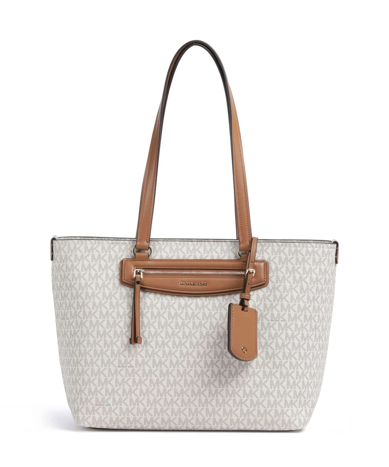 Michael Kors Jet Set Travel Medium Bolsa shopping vanilla/acorn