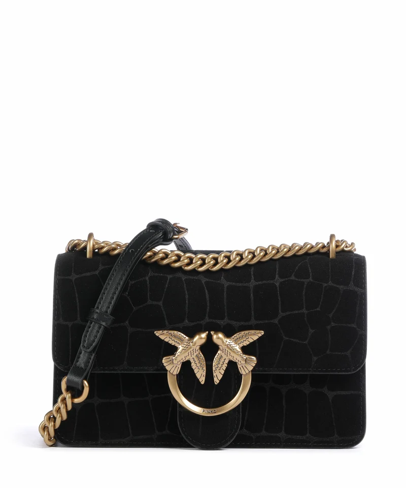 Pinko Love One Mini Bolso de hombro nero/antique gold