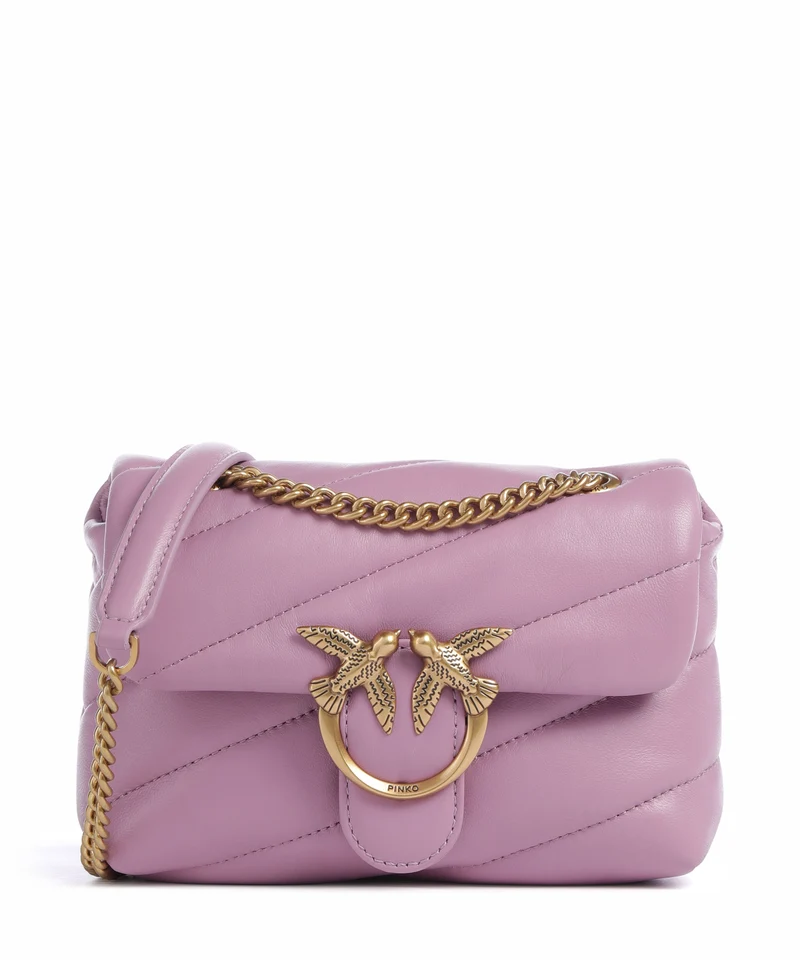Pinko Love Puff Baby Bolso de hombro lilla/antique gold