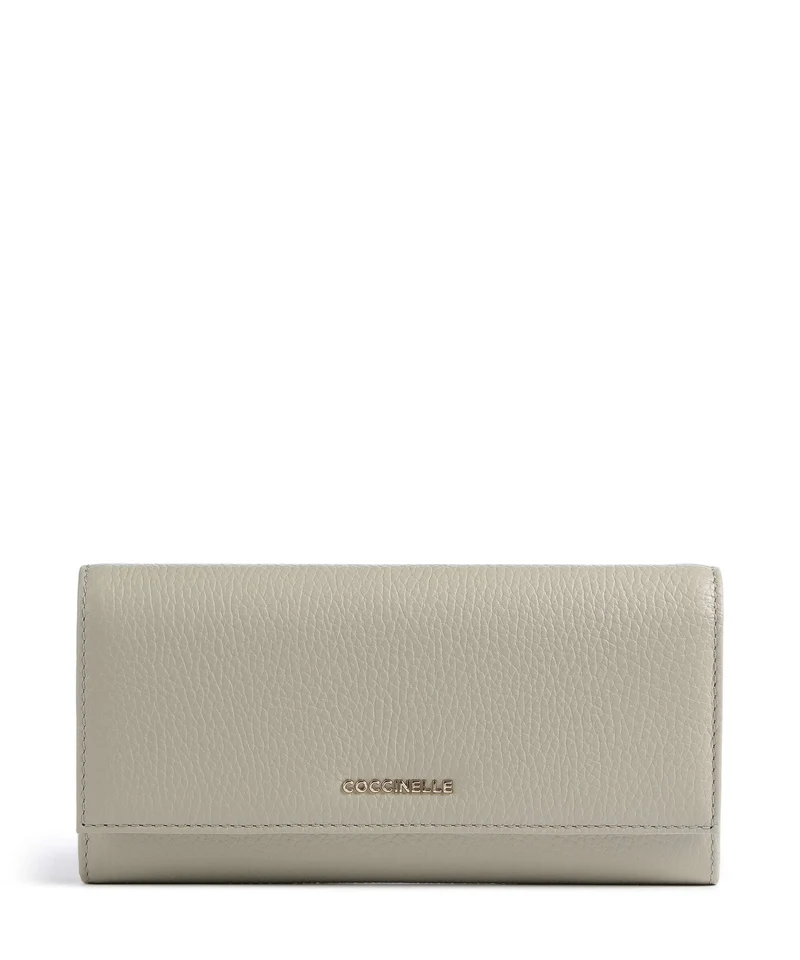 Coccinelle Metallic Soft Monedero eucalipto