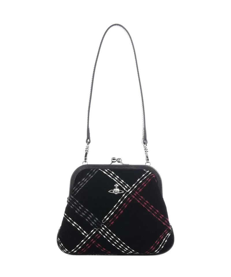 Vivienne Westwood Vivienne Velvet Check Bolso de hombro black/multicolor