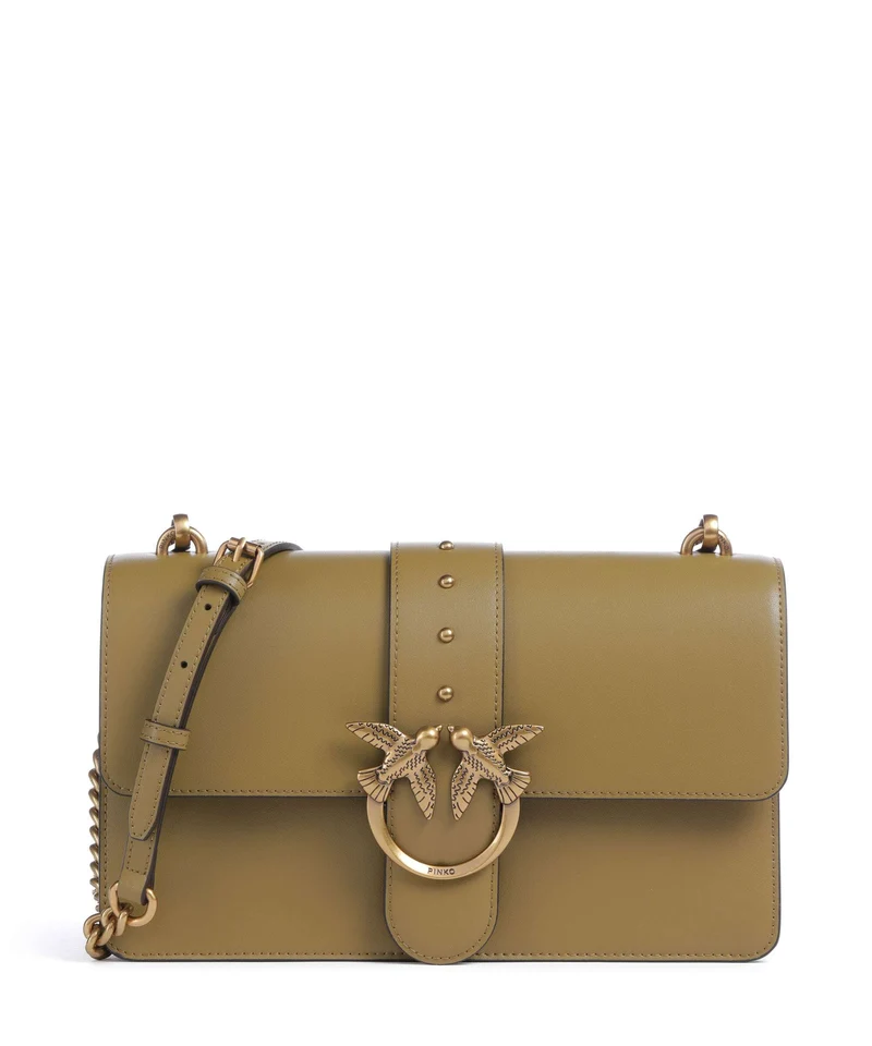 Pinko Love One Classic Bandolera verde canguro/antique gold