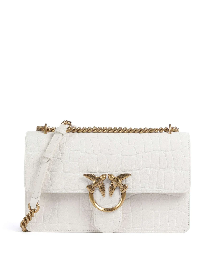 Pinko Love One Classic Bolso de hombro bianco nembo/antique gold
