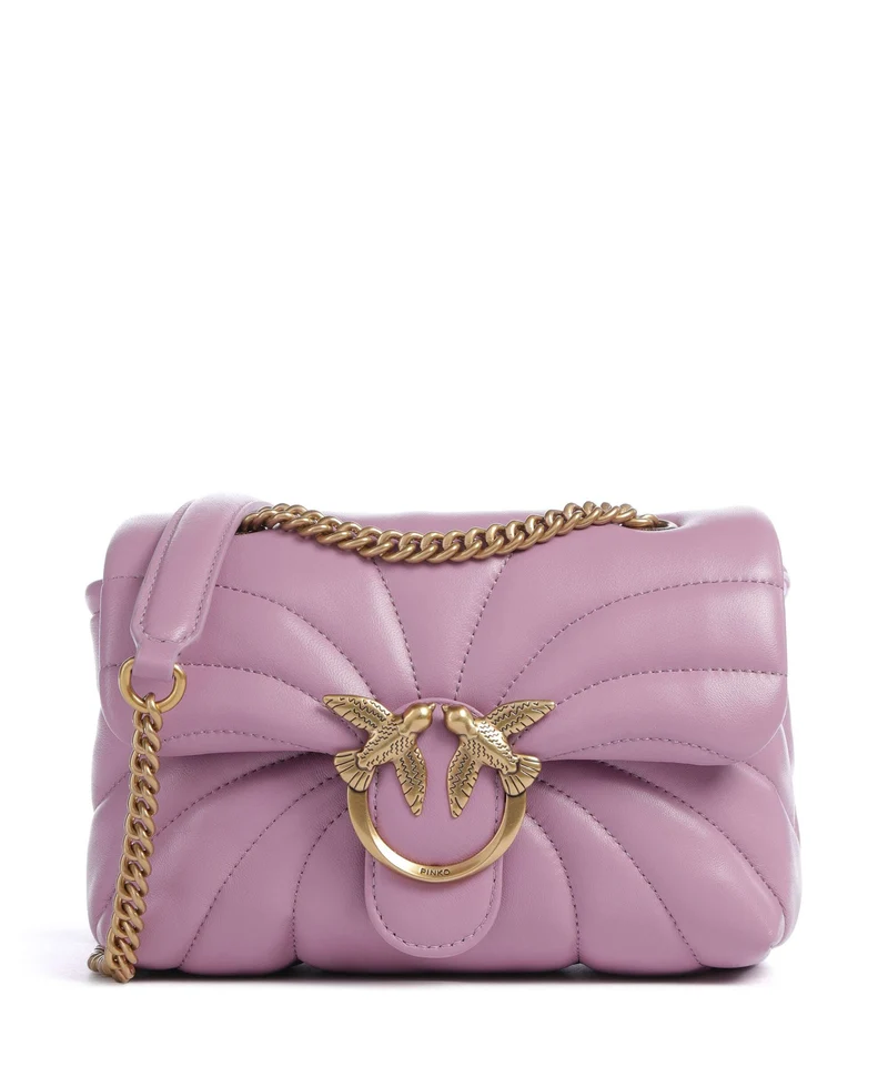 Pinko Love Puff Mini Bolso de hombro lilla/antique gold