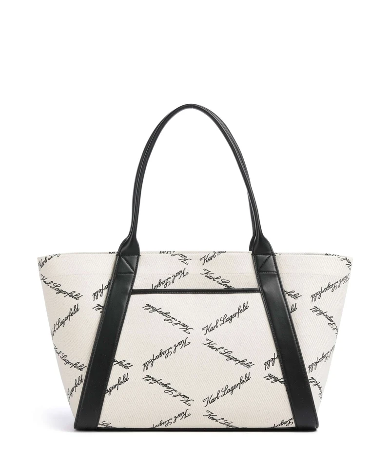 Karl Lagerfeld K/Ville Small Bolsa shopping natural canvas/black