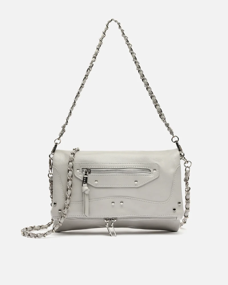 Erosa bolso de hombro pequeño con asa bandolera extraíble y detalles metálicos ED.