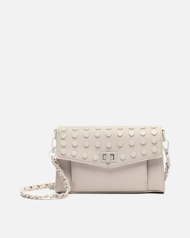 Danbai bolso bandolera pequeño con solapa y detalles metálicos ED.