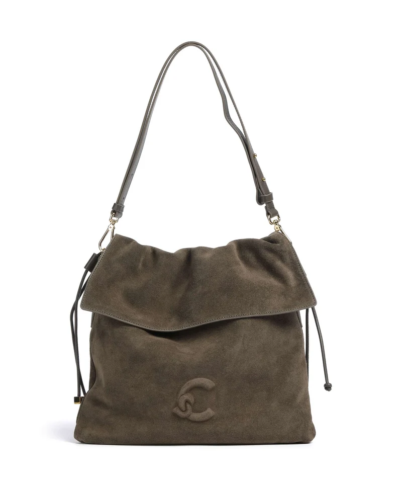 Coccinelle Lidia Suede Bolso de hobo fango