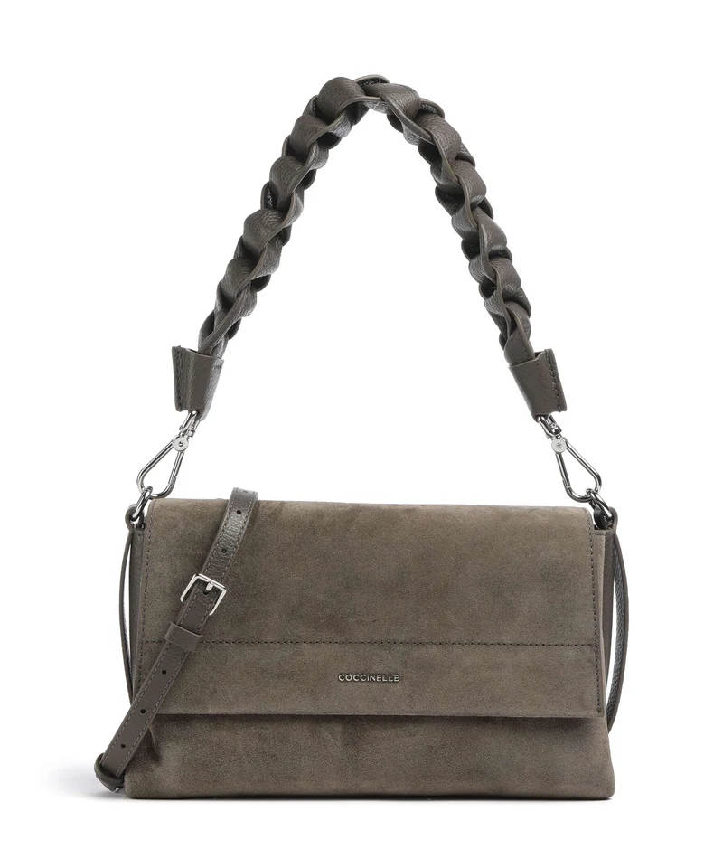 Coccinelle Boheme Suede Bolso de hombro fango