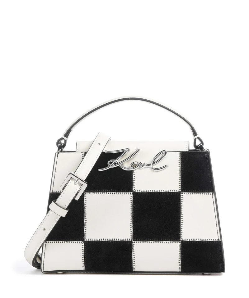 Karl Lagerfeld K/Signature Mini Bolso de mano black/white check
