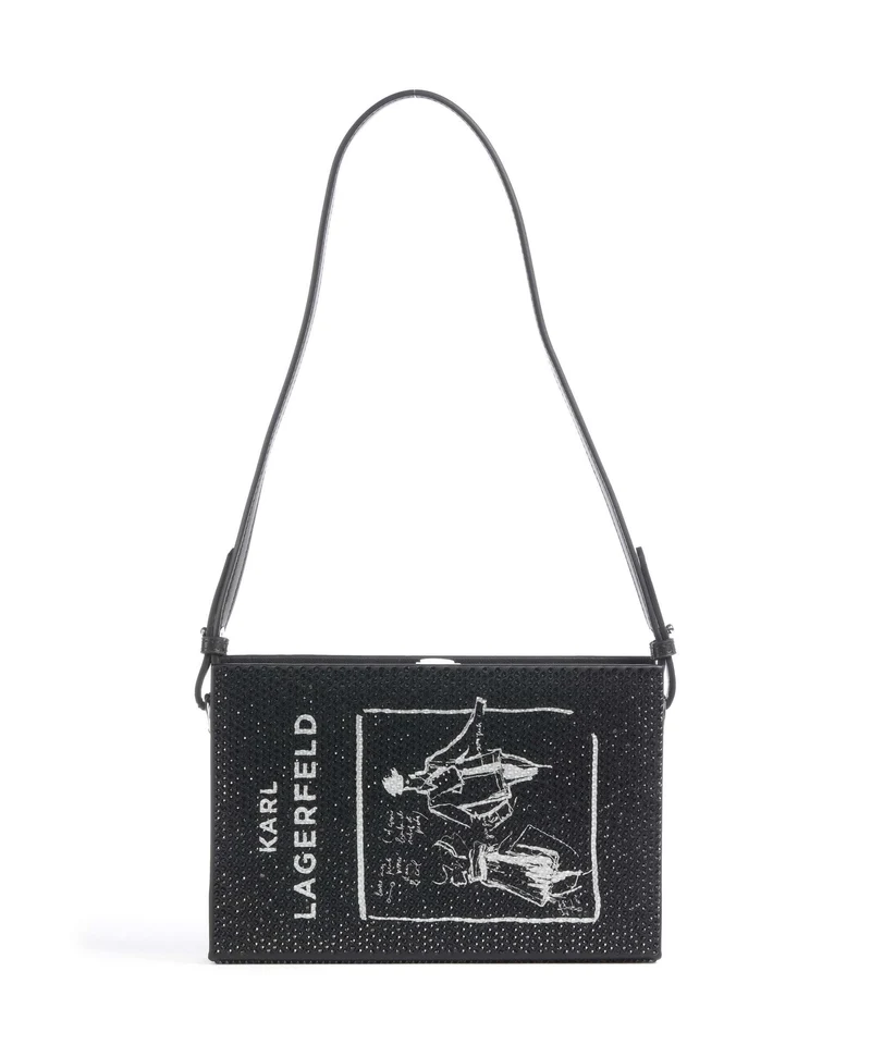 Karl Lagerfeld K/Soiree Book Bolso de hombro black embellishment