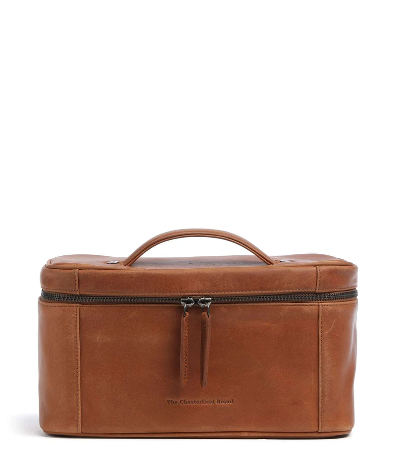 The Chesterfield Brand Wax Pull Up Cow Limone Neceser cognac