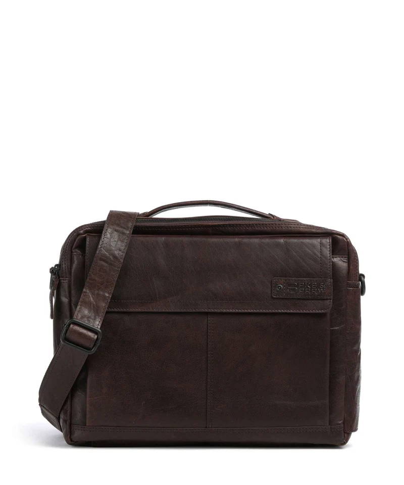 Spikes & Sparrow Bronco Henry Maletín dark brown