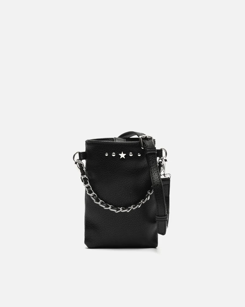 Yakus bolso bandolera mini para móvil con detalles metálicos ED.