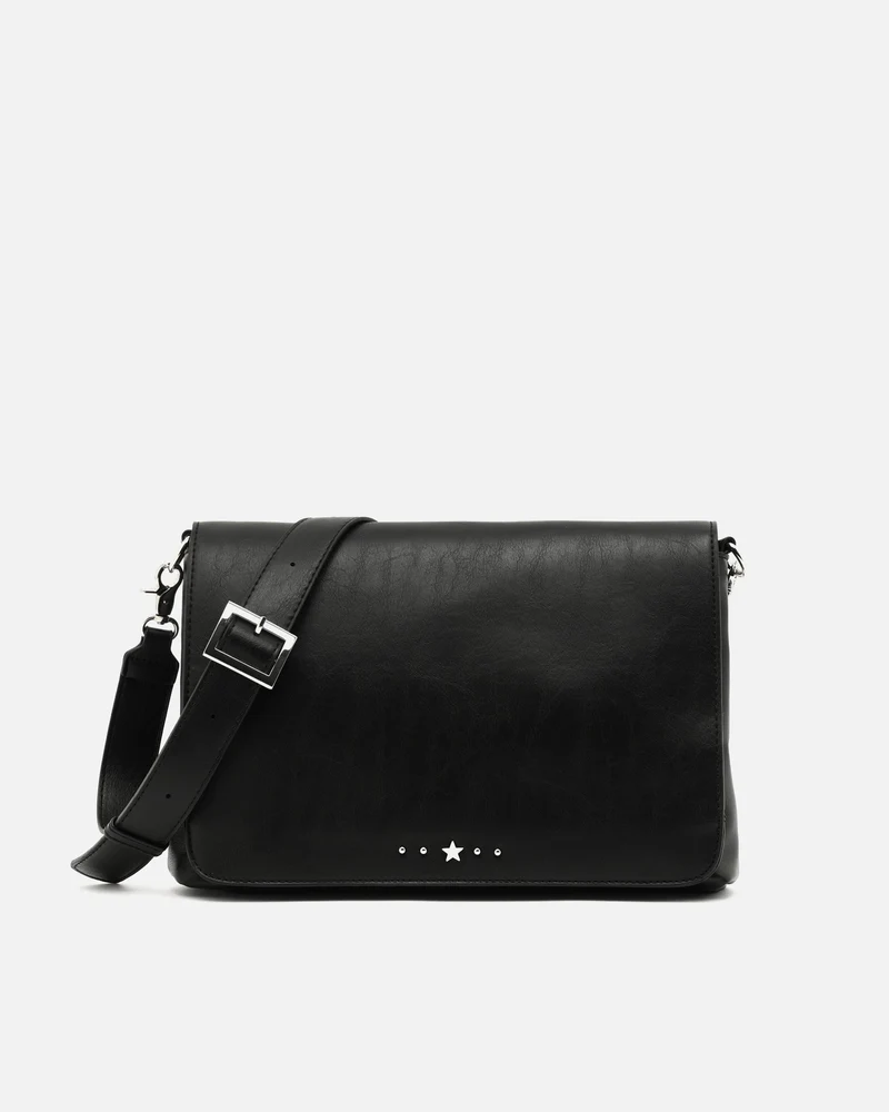 Nesqui bolso bandolera con solapa y detalles metálicos ED.