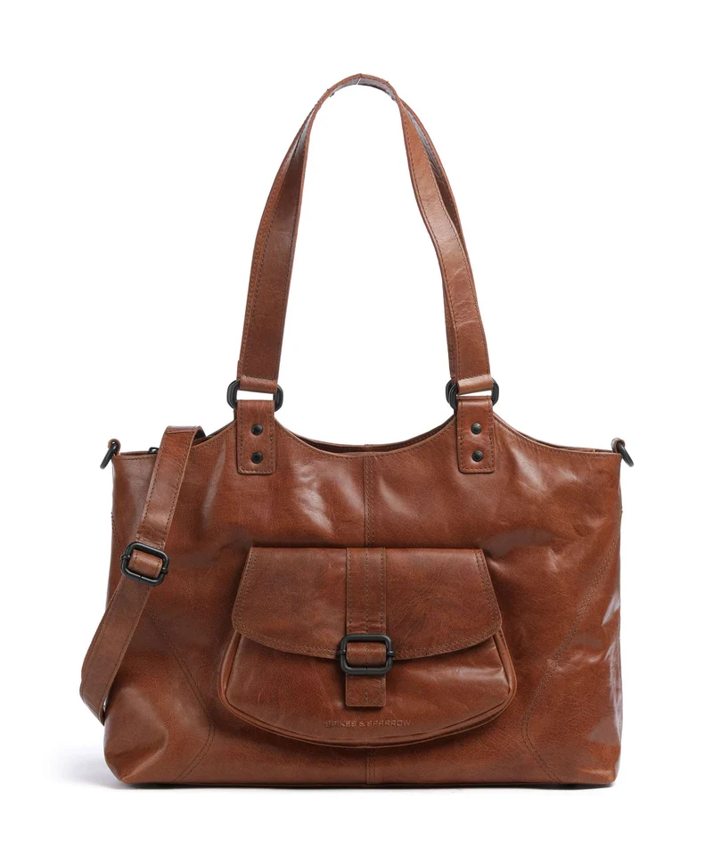Spikes & Sparrow Bronco Kalynn Bolsa shopping brandy