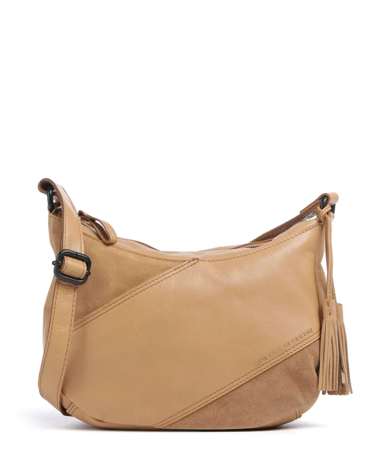 Spikes & Sparrow Suede Mix Lorain Bandolera camel