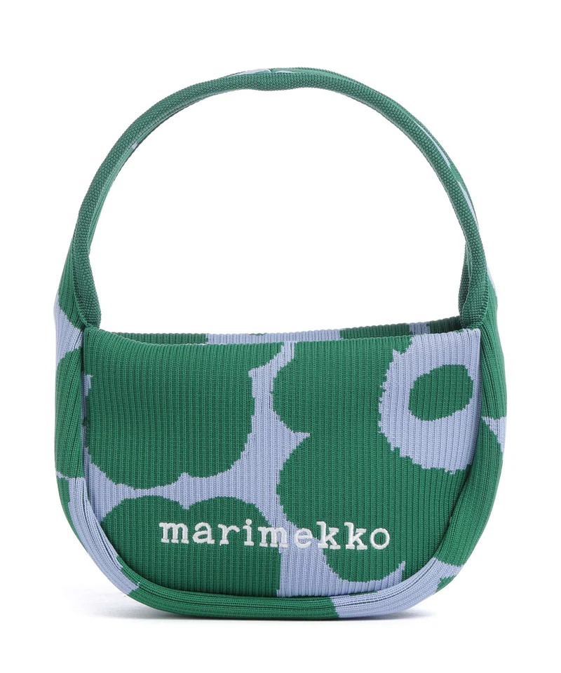 Marimekko Knitted Unikko Bolso de mano dark green/blue