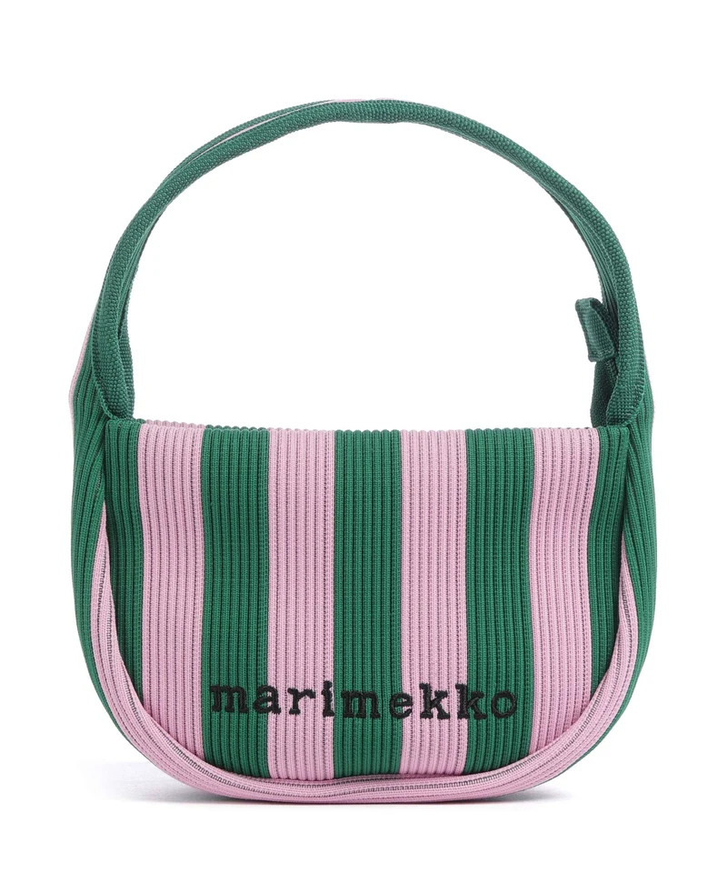 Marimekko Knitted Merirosvo Bolso de mano pink/dark green