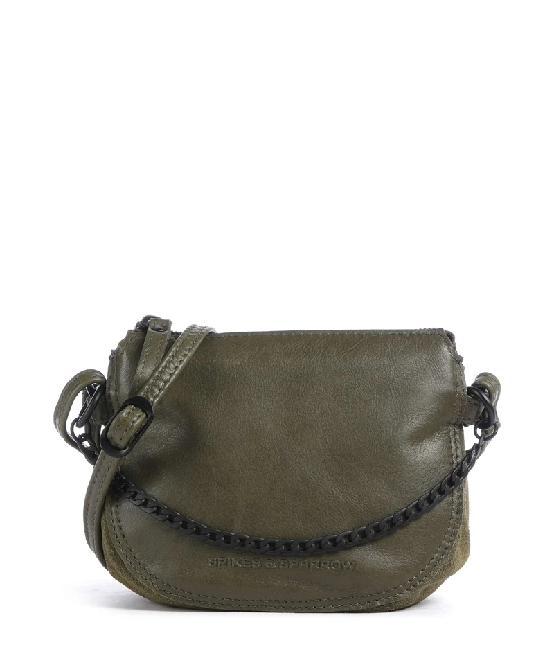 Spikes & Sparrow Suede Mix Delaine Bandolera green