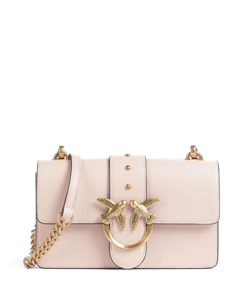 Pinko Love One Mini Bandolera rosa cammeo/antique gold