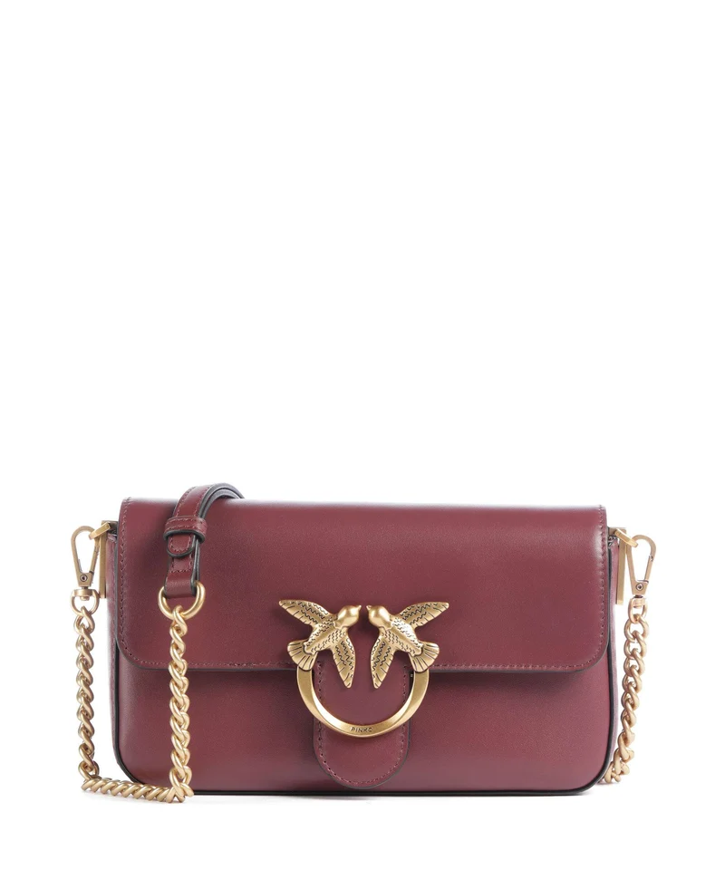Pinko Love One Mini Slouchy Bandolera ribes intenso/antique gold