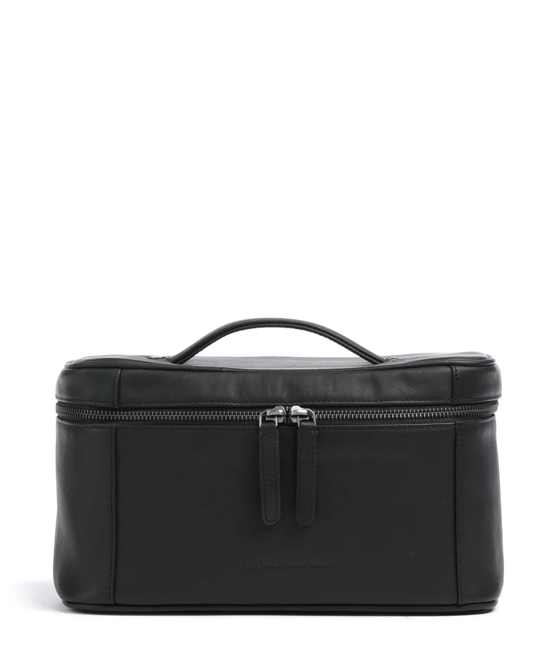 The Chesterfield Brand Wax Pull Up Cow Limone Neceser black