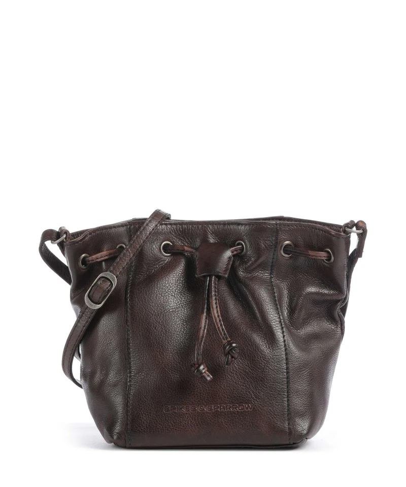 Spikes & Sparrow Apache Nancy Bucket bolso de mano dark brown