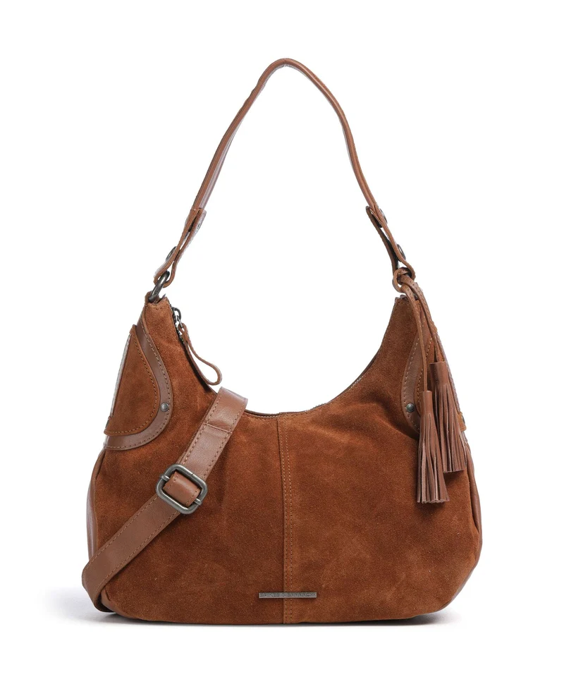 Spikes & Sparrow Suede Mix Anne-Lou Bolso de hobo mocca