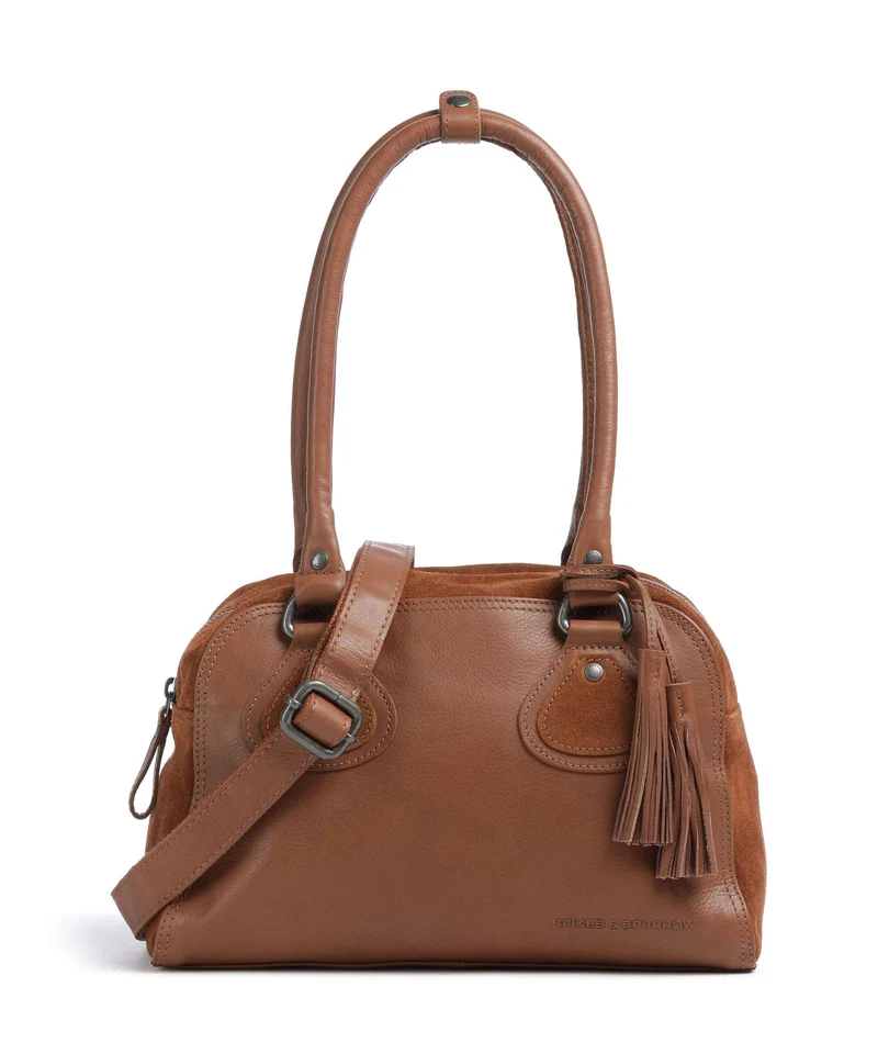 Spikes & Sparrow Suede Mix Sienna Bolso de hombro mocca