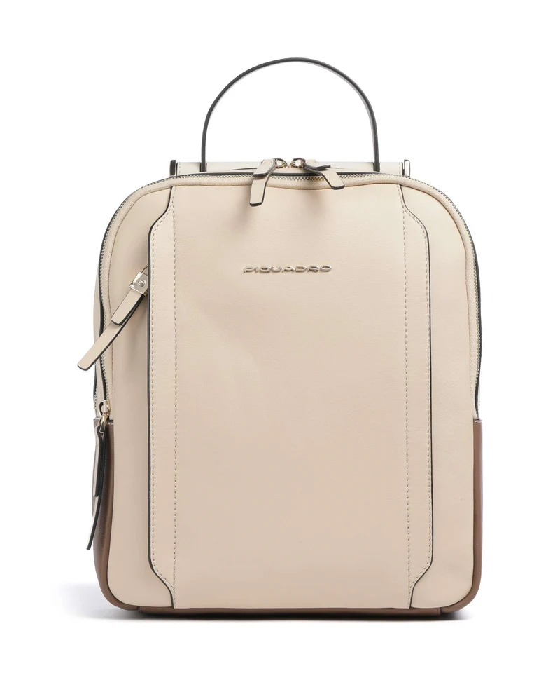 Piquadro Circle Mochila beige/cuoio